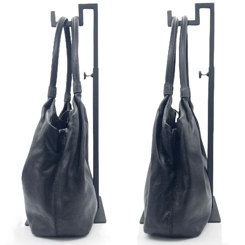 Kate Spade Bag Bexley Stevie Pebbled Black Leather Handbag Medium Slouchy Tote